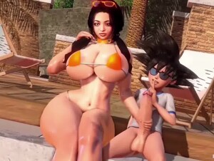 My Wife loves the pool 3D Hentai