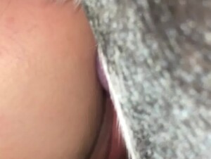 Husband Films his Wife with Dog