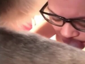 Family dog gets blowjob