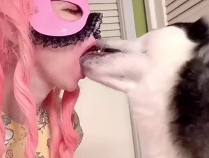 She kisses him passionately