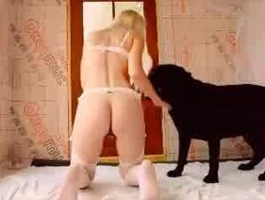 Classy Lady - with dog on