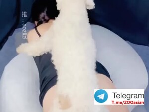 Chinese fatty girl fucked by big dog