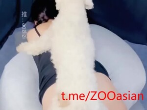 Chinese 25yo girl have sex  with dog