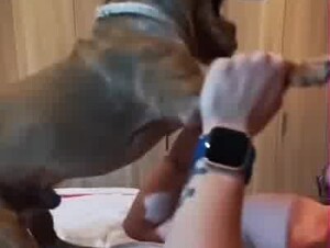 Amateur Redhead gets facefucked, cropped video