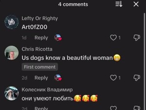 Tiktok girl with her Doberman