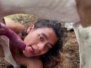 Mia no mask sucks dog cock