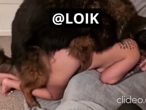 Dog allowed to fuck a beautiful girl for his birthday. (Filmed by boyfriend)