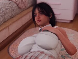 My Wife’s daily bed time routine with her dog 3D Hentai