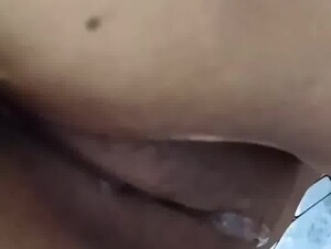 Dog's semen coming out from Asian wife