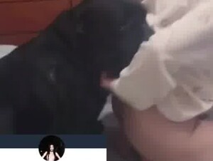 Hot Chinese couple play dog