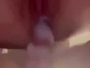 Close-up of a huge creampie, thick and overflowing everywhere