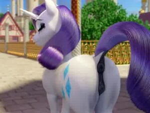 Horse pussy is fucked hard by cock, she loves it.