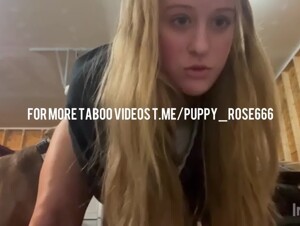 Dog eats owner out
