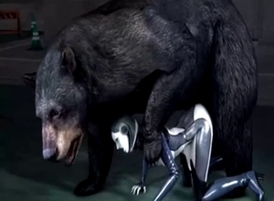 3D porn video with a big burly bear